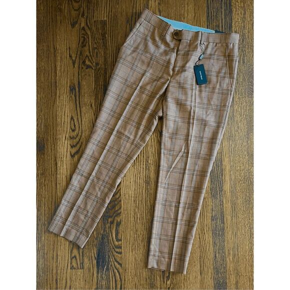 NEW Gianni Feraud Men’s 32x32 Skinny Cropped Suit Pants - Picture 4 of 8